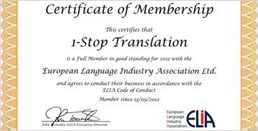 ELIA Membership 2012
