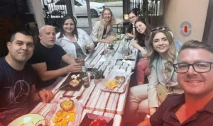 Maria and fellow professionals at a LocLunch event in Plovdiv, Bulgaria, April 2024