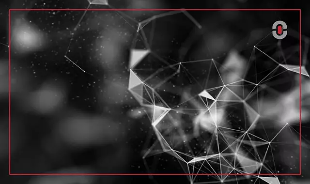 A digital, futuristic black-and-white visualization of interconnected geometric nodes and lines, representing AI-powered networks and automation in localization.