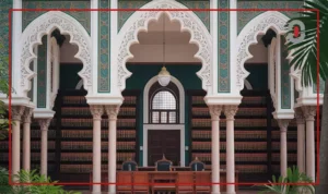 Lawyer reviewing translated legal contract in Malay