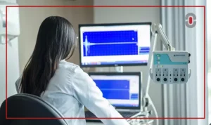 Doctor explaining translated medical document to patient