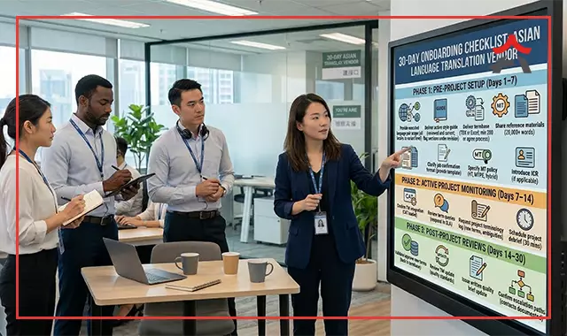 A 30-day checklist for onboarding an Asian language translation vendor