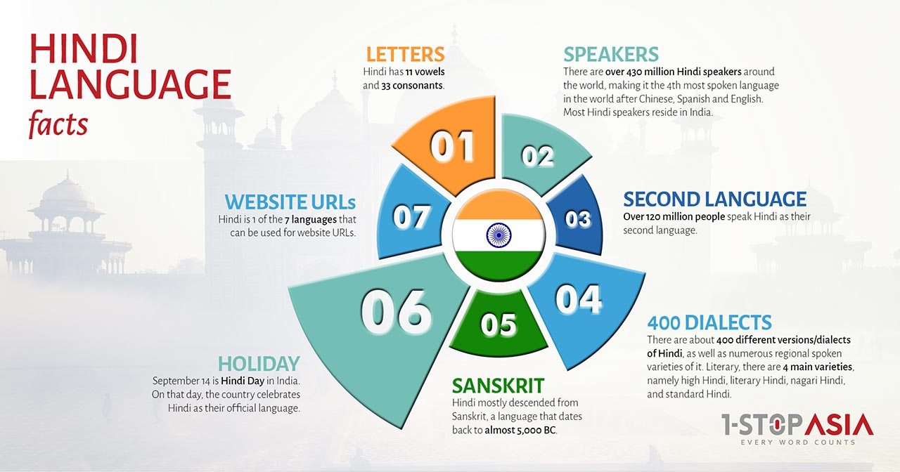Hindi Language Infographics