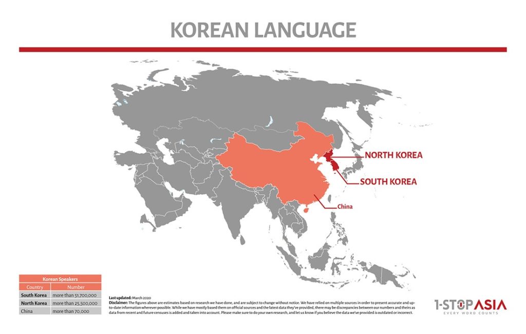 Korean Language Map